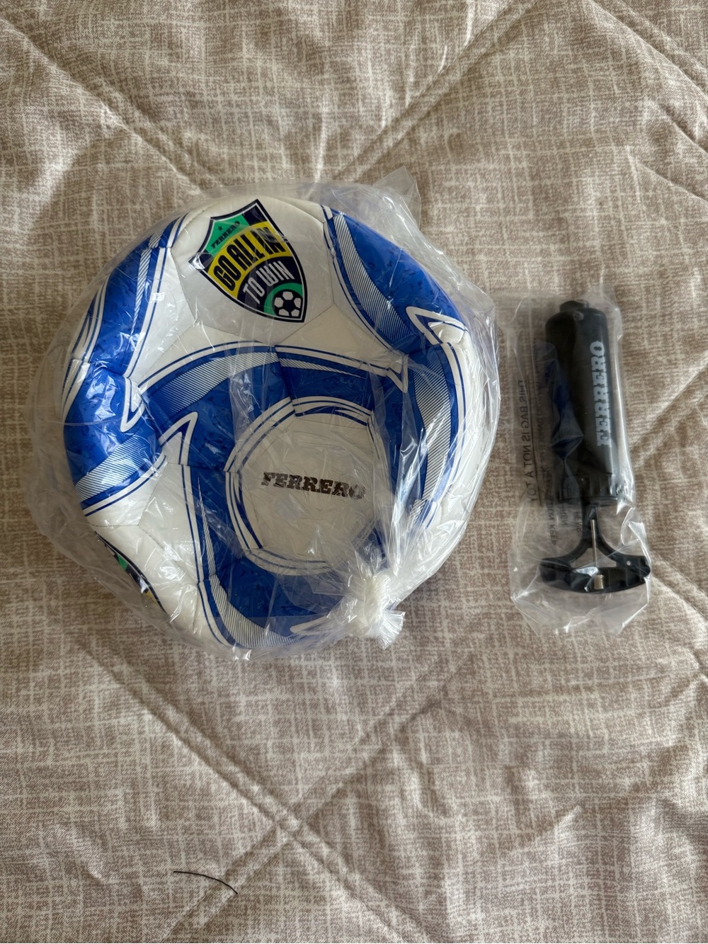 Ferrero Soccer Ball and Pump